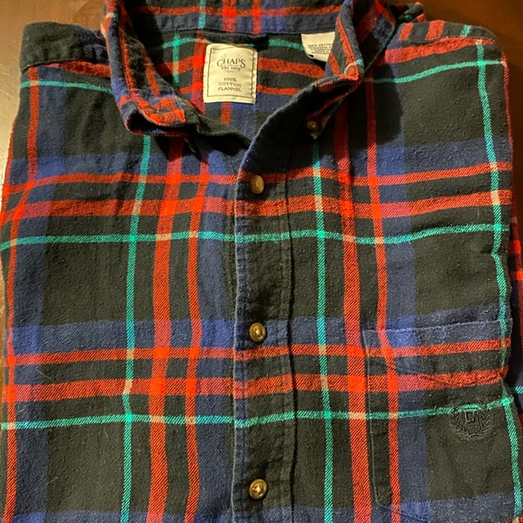 Chaps Flannel Button Down - Picture 2 of 3